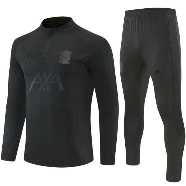 Liverpool 2026/2027 1/4 zipper tracksuit full set black