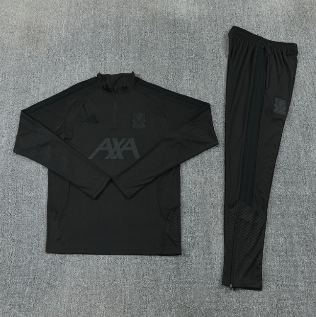 Liverpool 2026/2027 1/4 zipper tracksuit full set black