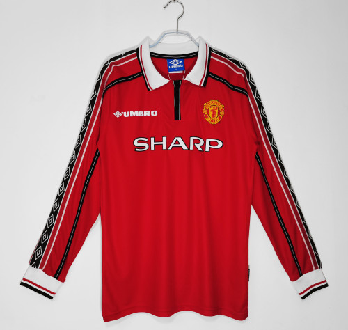 Manchester Unitde 1998/1999 home retro shirt long sleeve BECKHAM