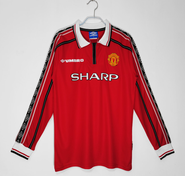 Manchester Unitde 1998/1999 home retro shirt long sleeve BECKHAM