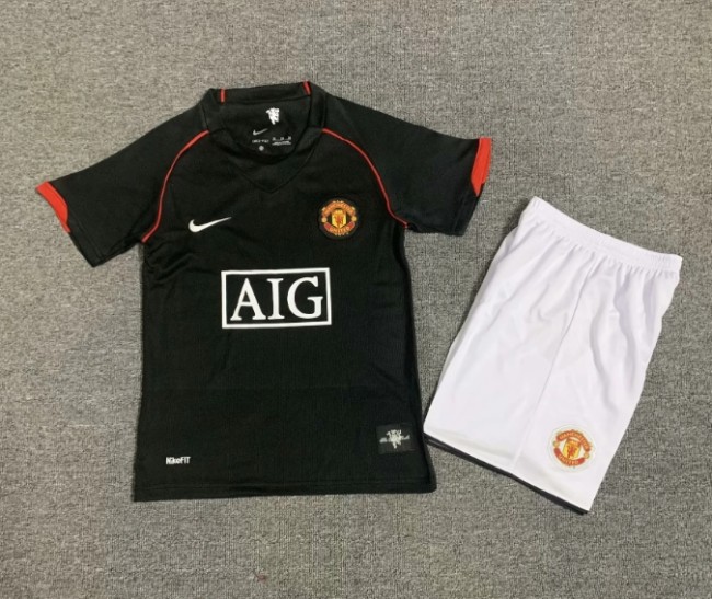 Manchester Unitde 2007/2008 away retro kids kit (top+shorts)
