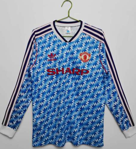 Manchester Unitde  1991/1992 away retro shirt Long Sleeves CANTONA
