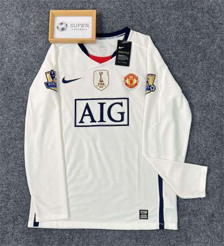 Manchester Unitde  2008/2009 away retro shirt long sleeve Ronaldo