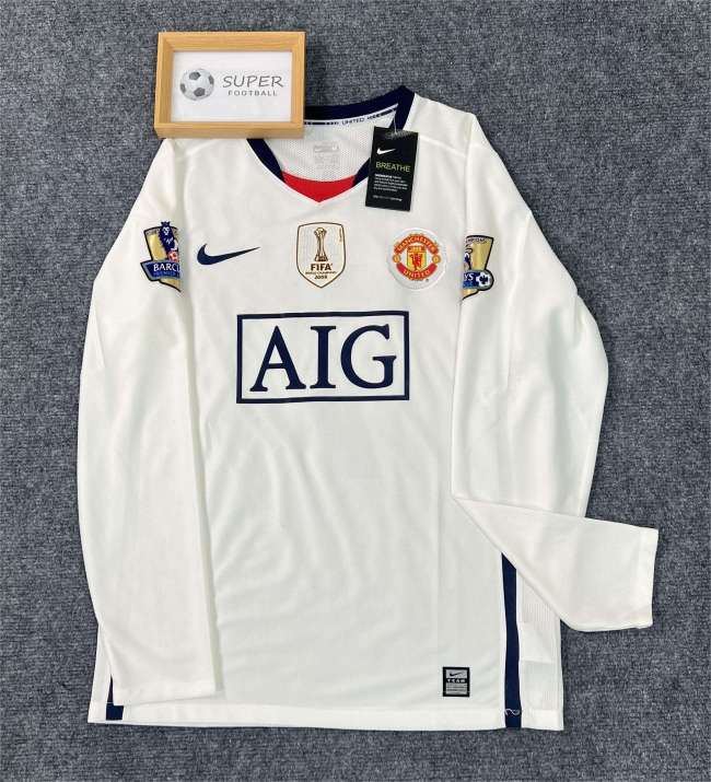 Manchester Unitde  2008/2009 away retro shirt long sleeve Ronaldo