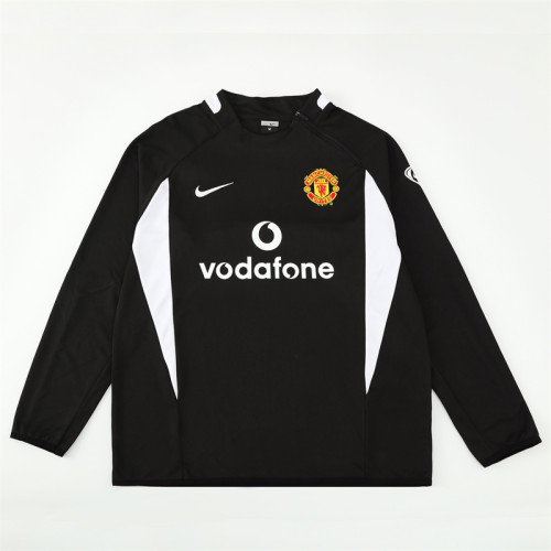 Manchester Unitde 2002/2003 retro 1/4 zipper tracksuit black(top only)