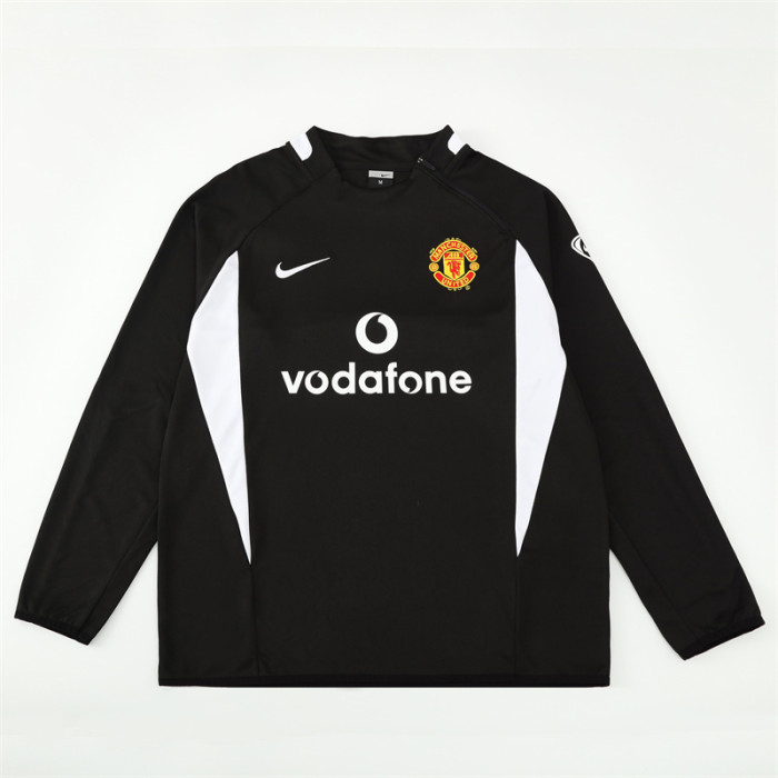 Manchester Unitde 2002/2003 retro 1/4 zipper tracksuit black(top only)