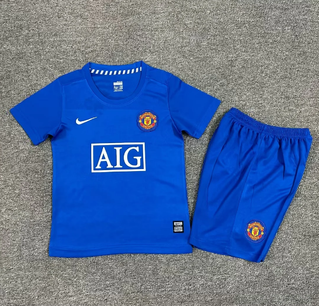 Manchester Unitde 2008/2009 third retro kids kit (top+shorts)