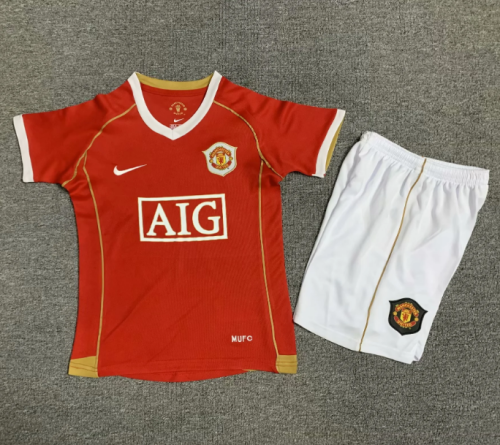 Manchester Unitde 2006/2007 home retro kids kit (top+shorts)