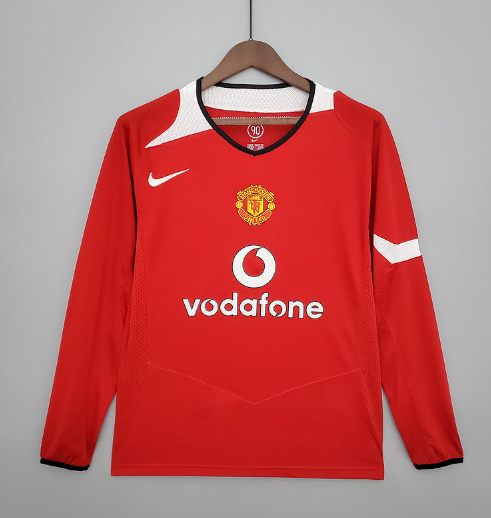 Manchester Unitde 2004/2006 home retro shirt (long sleeve) Ronaldo