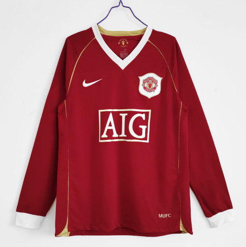 Manchester Unitde 2006/2007 home retro shirt long sleeve Ronaldo