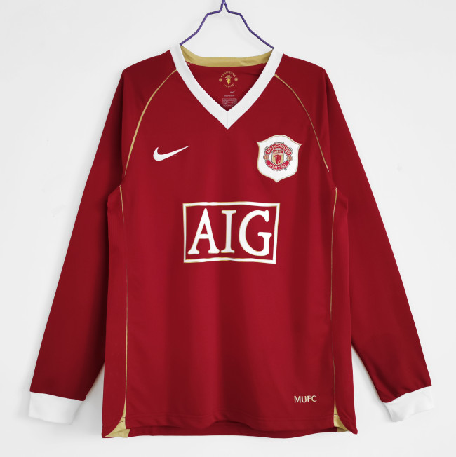 Manchester Unitde 2006/2007 home retro shirt long sleeve Ronaldo