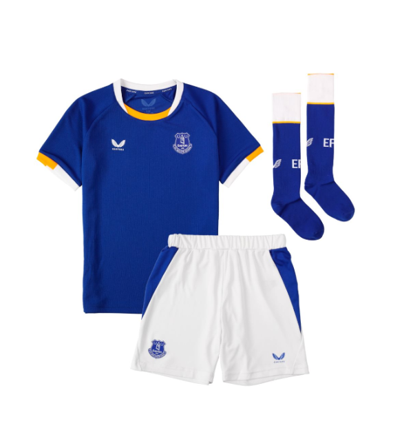 26/27 Everton home kids kit