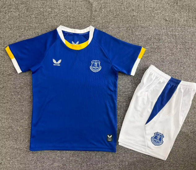 26/27 Everton home kids kit