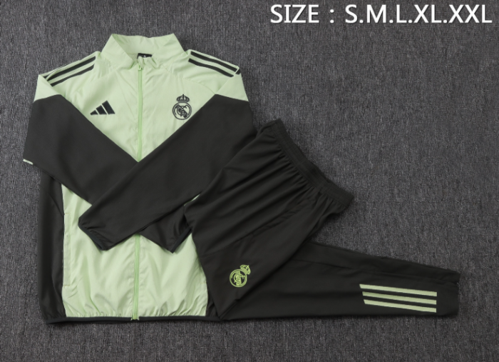 Real Madrid 2025/2026 jacket windbreaker grass green suit