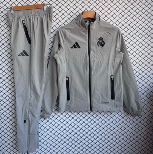 Real Madrid 2025/2026 jacket windbreaker grey suit