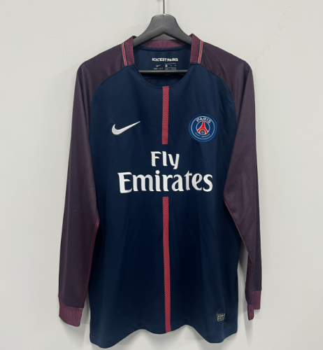 PSA 2017/2018 home retro shirt Mbappe Neymar (long sleeve)
