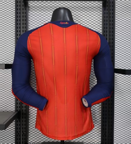 Spain 2026 home shirt player version  long sleeves