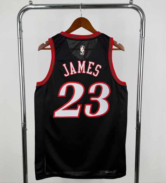 Philadelphia 76ers NBA  shirt  2026 season black shirt James 23