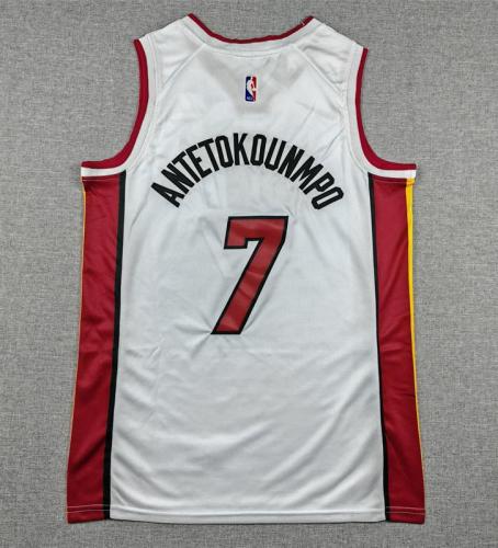 Miami Heat NBA Shirt V-neck white ANTETOKOUNMPO 7