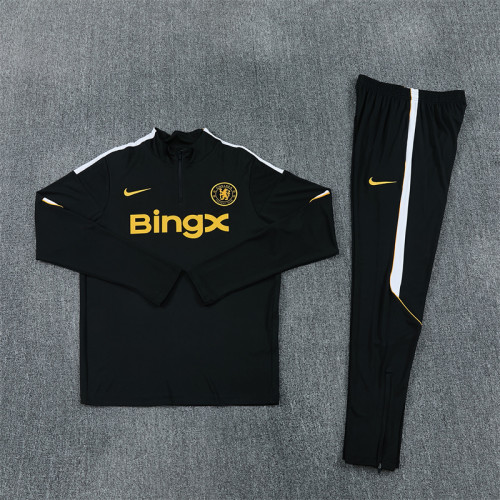 Chelsea 2026/2027 1/4 zipper tracksuit Black