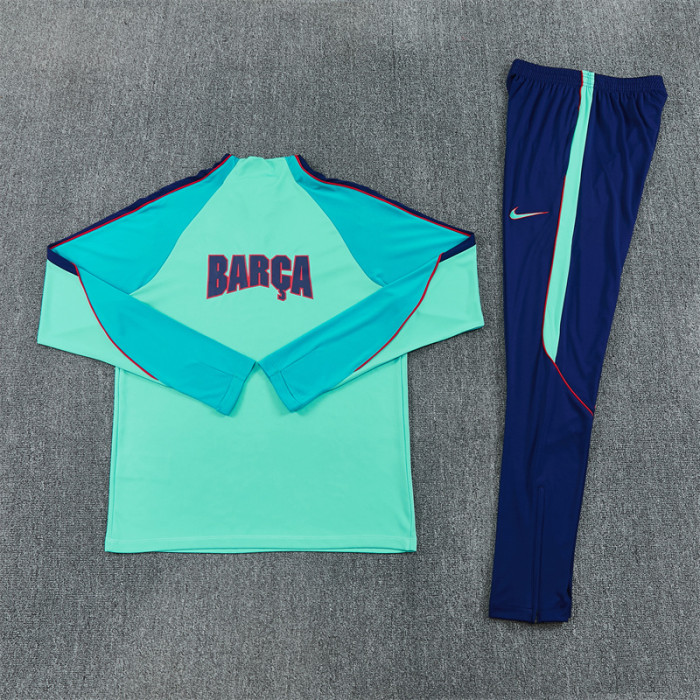 Copy Barcelona 2026/2027 1/4 zipper tracksuit Blue