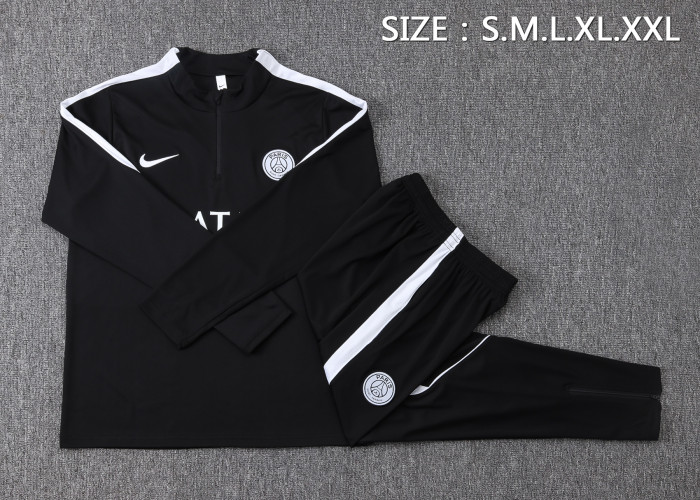 PSA 2027/2028 1/4 zipper retro tracksuit Black