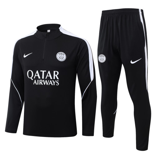PSA 2027/2028 1/4 zipper retro tracksuit Black