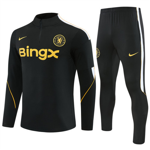 Chelsea 2026/2027 1/4 zipper tracksuit Black