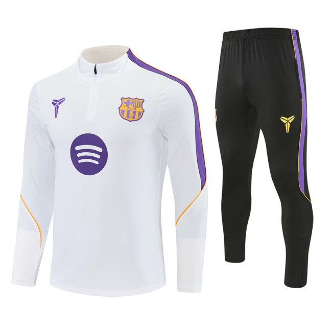 Barcelona 2026/2027 1/4 zipper tracksuit White