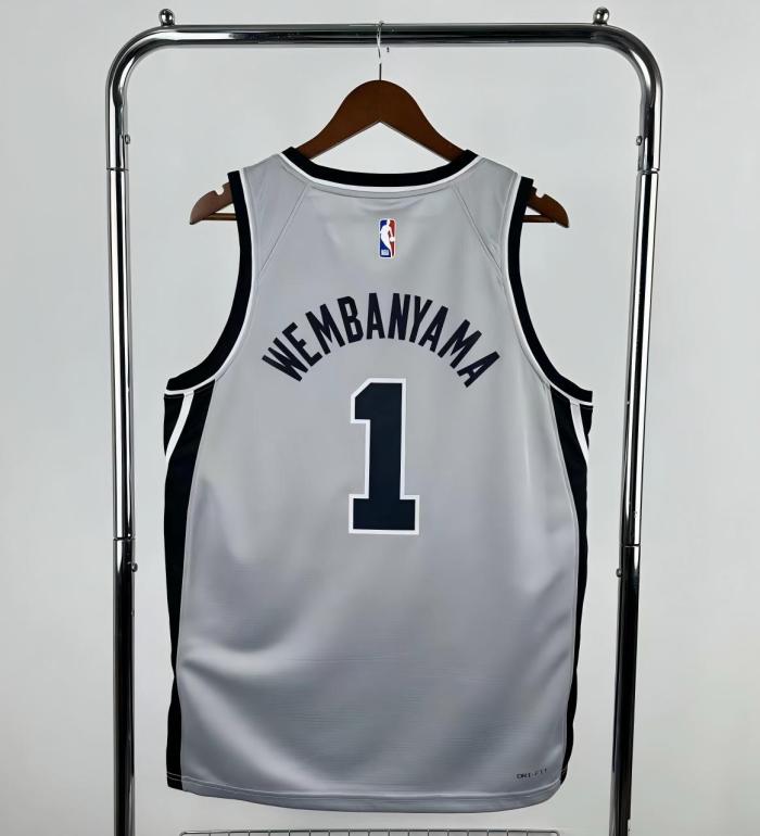 San Antonio Spurs NBA Shirt 2026 season Grey wembanyama 1