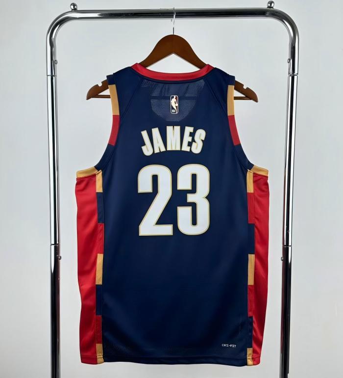 Cleveland Cavaliers NBA shirt 2026 season retro version Navy blue James 23