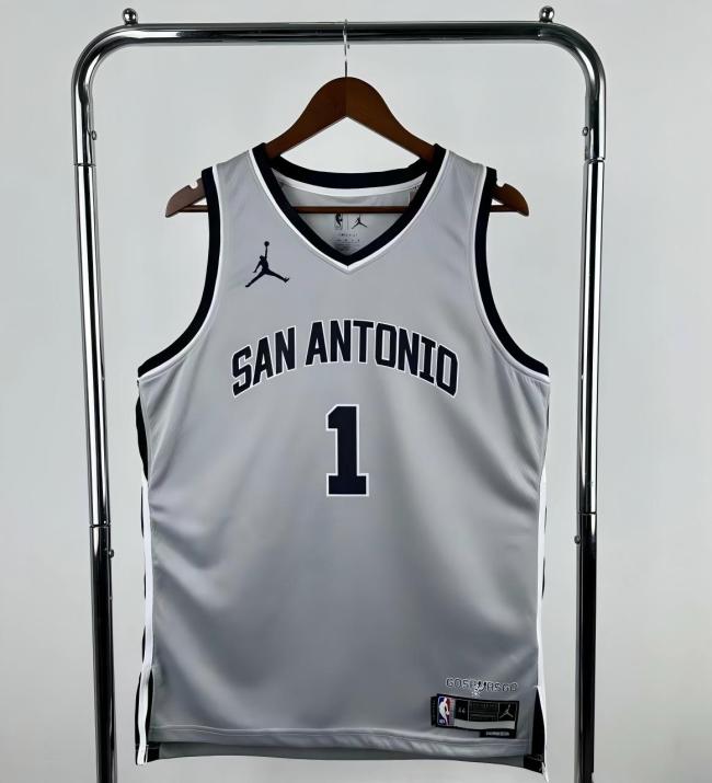 San Antonio Spurs NBA Shirt 2026 season Grey wembanyama 1