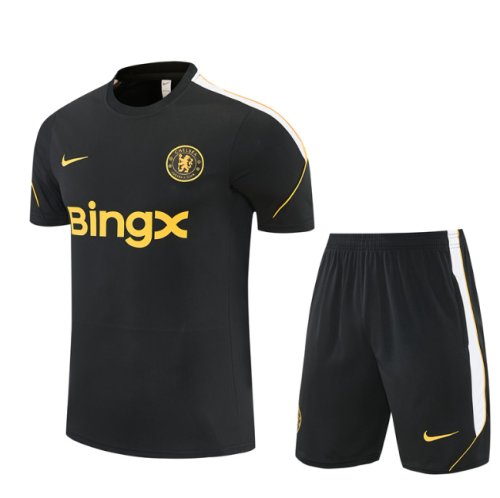 Chelsea 2026/2027 short sleeve and shorts tracksuit black