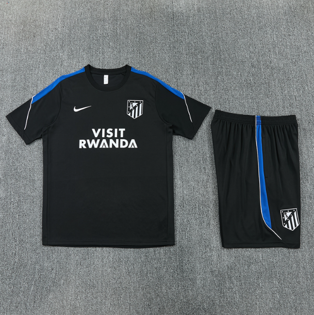 Atletico Madrid 2026/2027 short sleeve and shorts tracksuit black