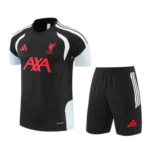 Liverpool 2026/2027 short sleeve and shorts tracksuit black and grey
