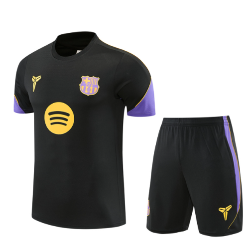 Barcelona 2026/2027 short sleeve and shorts tracksuit black