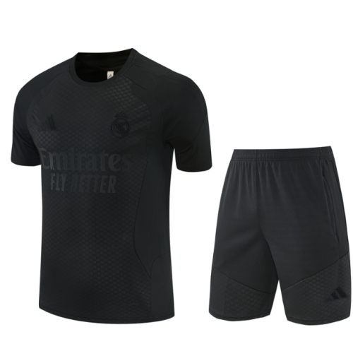 Real Madrid 2026/2027 short sleeve and shorts tracksuit black