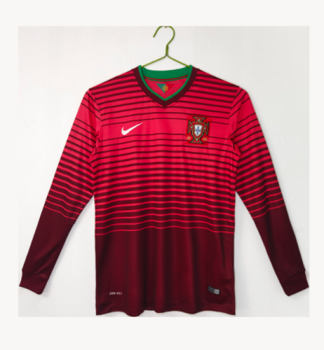 Portugal 2014 100th anniversary commemoration home retro shirt  (long sleeve) Ronaldo