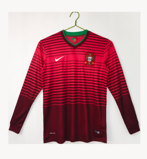 Portugal 2014 100th anniversary commemoration home retro shirt  (long sleeve) Ronaldo