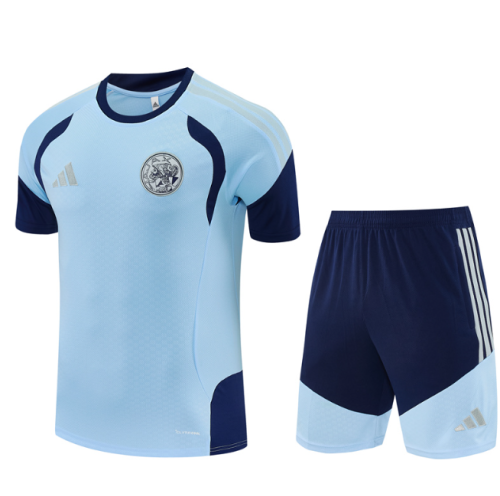 Ajax 2026/2027 short sleeve and shorts tracksuit Light Blue