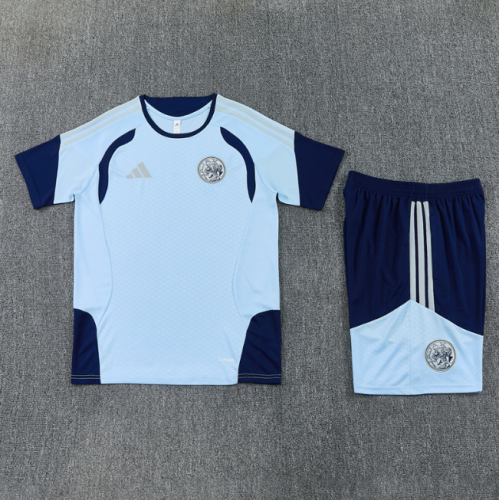 Ajax 2026/2027 short sleeve and shorts tracksuit Light Blue