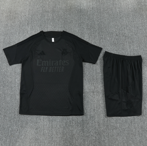 Real Madrid 2026/2027 short sleeve and shorts tracksuit black