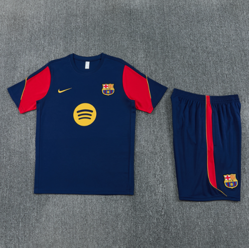 Barcelona 2026/2027 short sleeve and shorts tracksuit Royal Blue