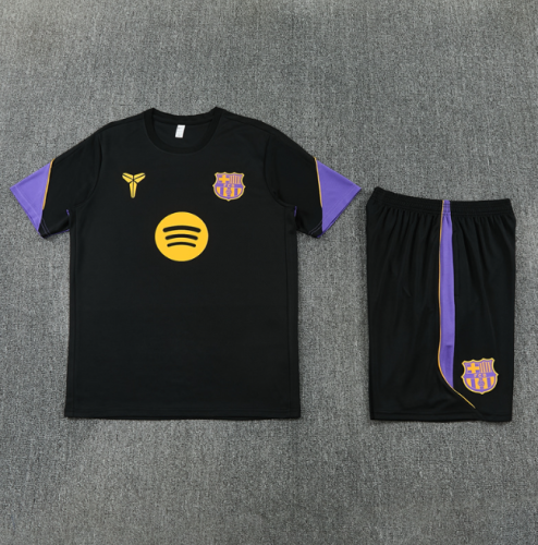 Barcelona 2026/2027 short sleeve and shorts tracksuit black