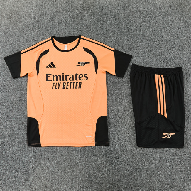 Arsenal 2026/2027 short sleeve and shorts tracksuit orange