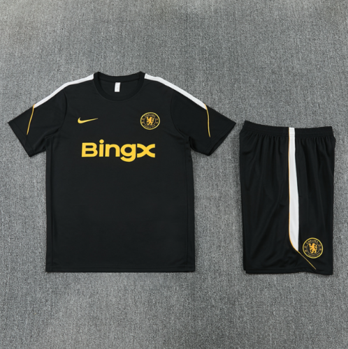 Chelsea 2026/2027 short sleeve and shorts tracksuit black