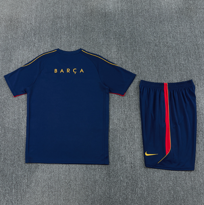 Barcelona 2026/2027 short sleeve and shorts tracksuit Royal Blue