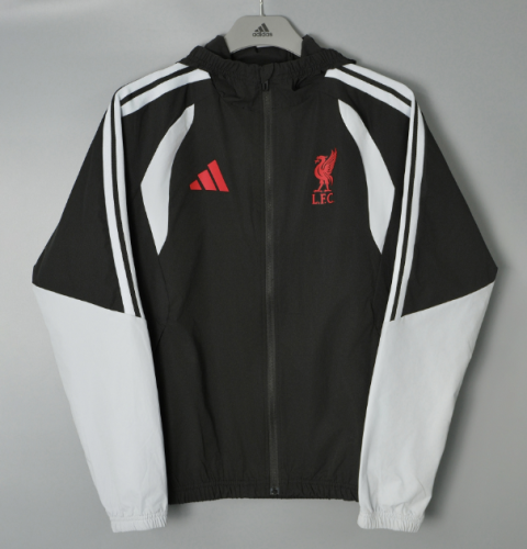 Liverpool 26/27 windbreaker coat Black&white