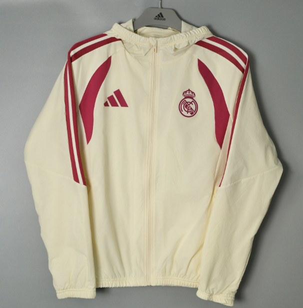 Real Madrid 26/27 windbreaker coat light yellow