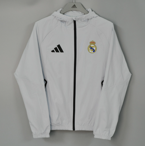 Real Madrid 26/27 windbreaker coat light grey